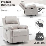 360 Swivel Rocker Recliner Chair for Small Spaces