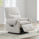 Cream Power Lift Recliner Chair with Heat & Massage