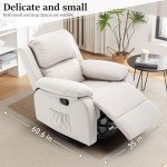 360 Swivel Rocker Recliner Chair for Small Spaces