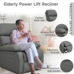 Electric Lift Recliner Chair for Elderly Users