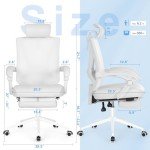 Misolant Ergonomic Lift Chair with Footrest and Lumbar Support