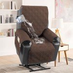 Waterproof Non-Slip Recliner Chair Cover - Brown/Beige