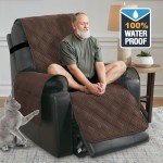Waterproof Non-Slip Recliner Chair Cover - Brown/Beige