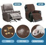 Waterproof Non-Slip Recliner Chair Cover - Brown/Beige