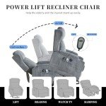 Massage & Heat Lift Recliner Chair for Seniors