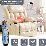 RESTREAL Electric Lift Recliner Chair with Massage & Heat