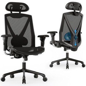 Ergonomic High-Back Gaming Desk Chair with Lumbar Support