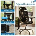 Ergonomic High-Back Gaming Desk Chair with Lumbar Support