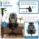 Ergonomic High-Back Gaming Desk Chair with Lumbar Support