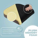 Extra Large Memory Foam Seat Cushion with Velvet Cover