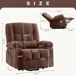 BOSMILLER Heated Massage Power Lift Recliner Chair