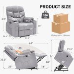 CDCASA Heated Power Lift Recliner for Seniors