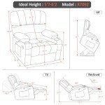 MCombo Large Power Lift Recliner with Massage & Heat
