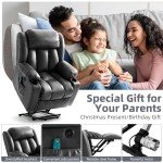 RESTREAL Electric Lift Recliner Chair with Massage