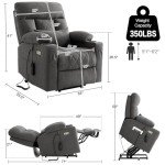 Power Lift Recliner Chair with Massage & Heat