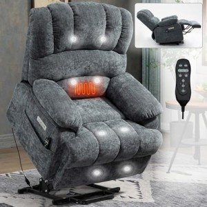 Large Power Lift Recliner with Massage & Heat