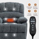 Large Power Lift Recliner with Massage & Heat