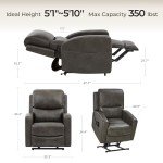 Electric Lift Recliner Chair with Massage & Heat