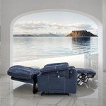 Navy Blue Lift Chair with Heat, Massage & Recline