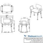 Comfortable Shower Chair with Armrests, 600lb Capacity