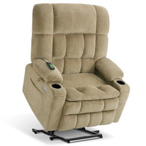 MCombo Large Dual Motor Lift Recliner with Massage