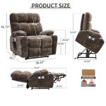 IVYHAVEN Dual Motor Lift Recliner Chair with Massage