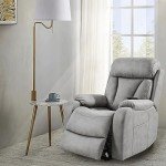 Light Grey Power Lift Recliner for Seniors