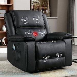 CANMOV Leather Power Lift Recliner Chair with Massage