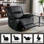 CANMOV Leather Power Lift Recliner Chair with Massage