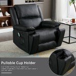 CANMOV Leather Power Lift Recliner Chair with Massage