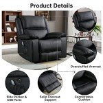 CANMOV Leather Power Lift Recliner Chair with Massage