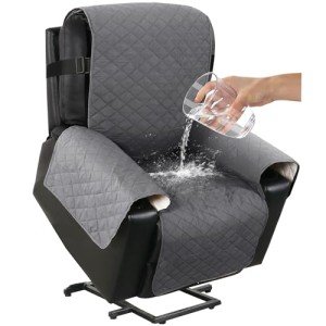 Waterproof Power Lift Recliner Cover, Gray