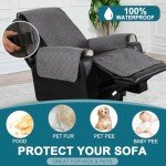 Waterproof Power Lift Recliner Cover, Gray