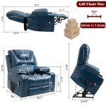 FUNECORP Large Power Lift Recliner Chair with Massage