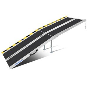 Portable Non-Slip Aluminum Wheelchair Ramp, 600lbs