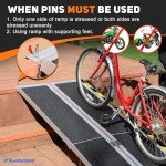 Portable Non-Slip Aluminum Wheelchair Ramp, 600lbs