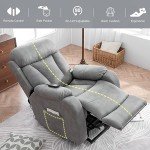 Light Grey Power Lift Recliner for Seniors