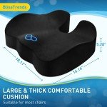 BlissTrends Thick Memory Foam Seat Cushion