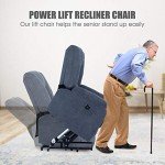 Midnight Blue Power Lift Recliner with Massage & Heat