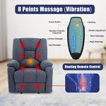 Midnight Blue Power Lift Recliner with Massage & Heat