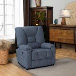 Midnight Blue Power Lift Recliner with Massage & Heat