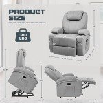 JUMMICO Heated Massage Lift Recliner Sofa Chair