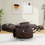 Large Leather Power Lift Recliner Chair with Massage