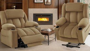 Triple Motor Wide Power Lift Recliner Chair Set