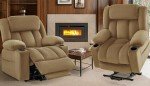 Triple Motor Wide Power Lift Recliner Chair Set