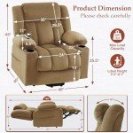 Triple Motor Wide Power Lift Recliner Chair Set
