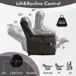 CANMOV Large Power Lift Recliner with Massage & Heat