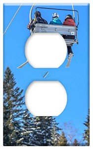 Ski Lift Chair Switch Plate Cover - Winter Design