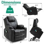 VIVIJASON Electric Lift Recliner with Massage & Heat