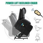 VIVIJASON Electric Lift Recliner with Massage & Heat